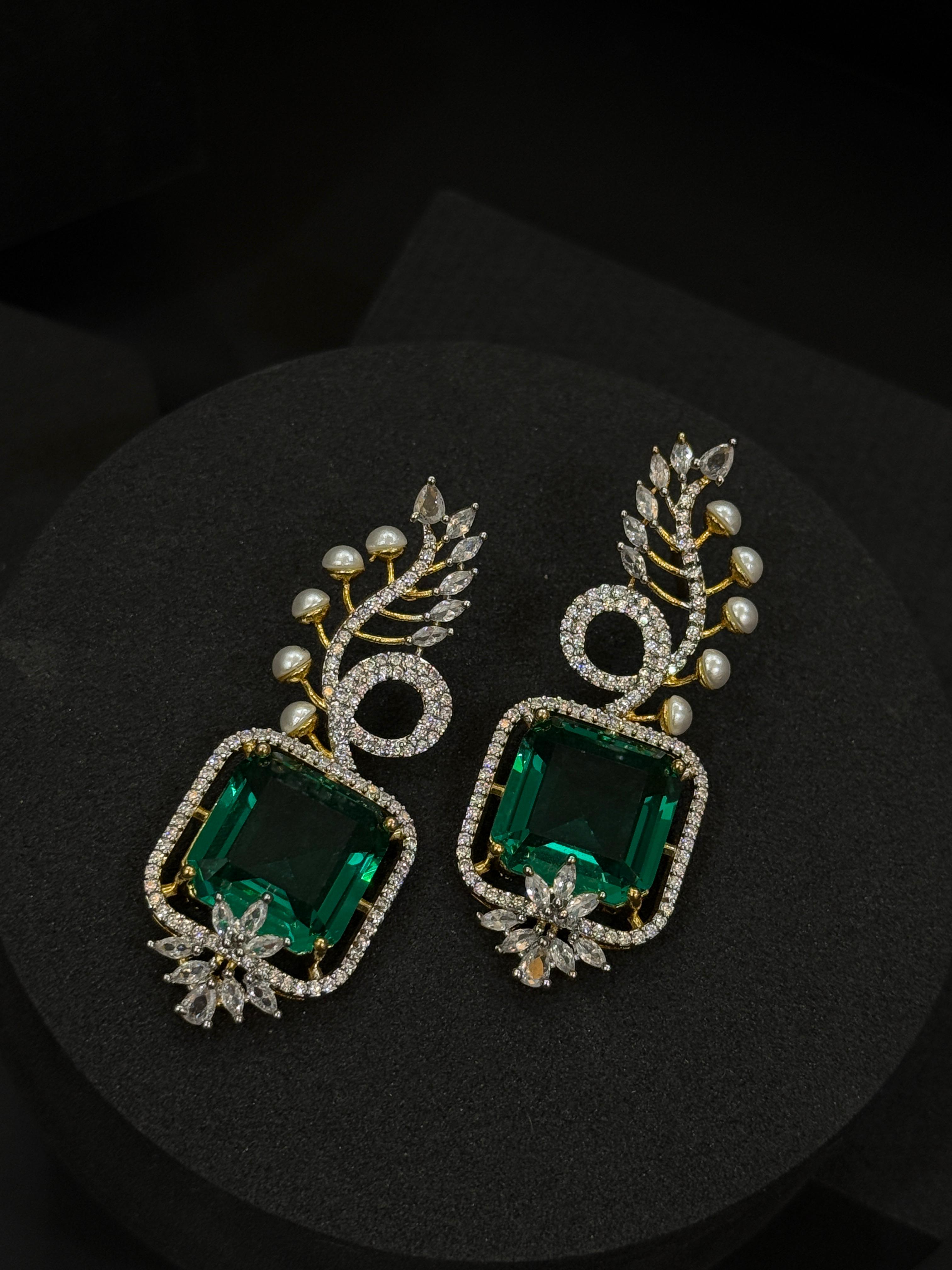 Emerald Grace Statement Earrings